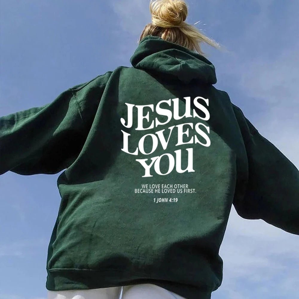 Jesus Loves You Hoodie Christian Hooded Sweatshirt Jesus s Christian Merch - Two & Gathered