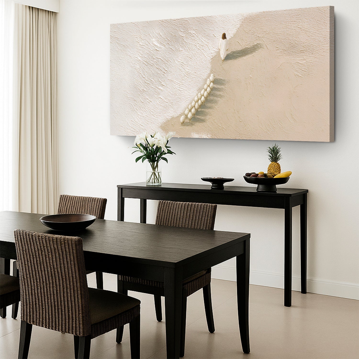 Jesus The Flock of Sheep Faith Wall Art - Two & Gathered
