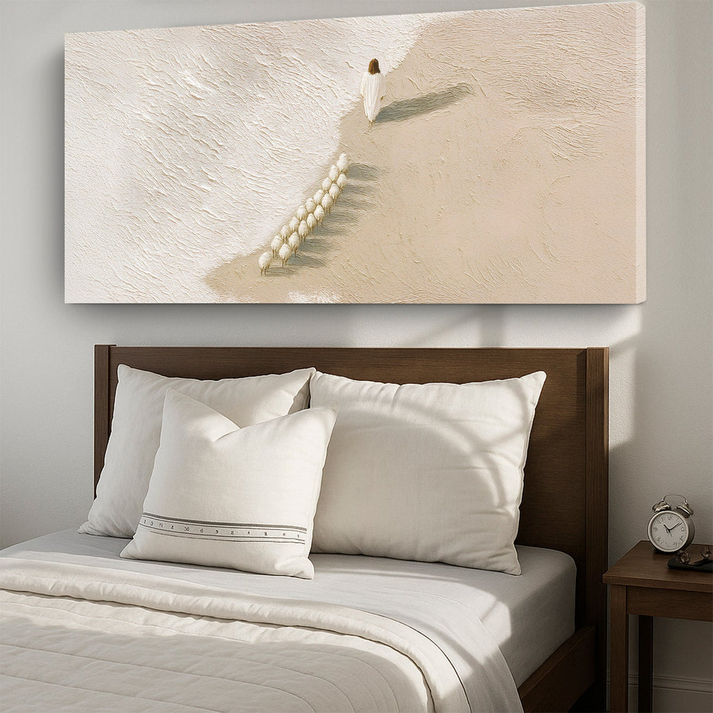 Jesus The Flock of Sheep Faith Wall Art - Two & Gathered