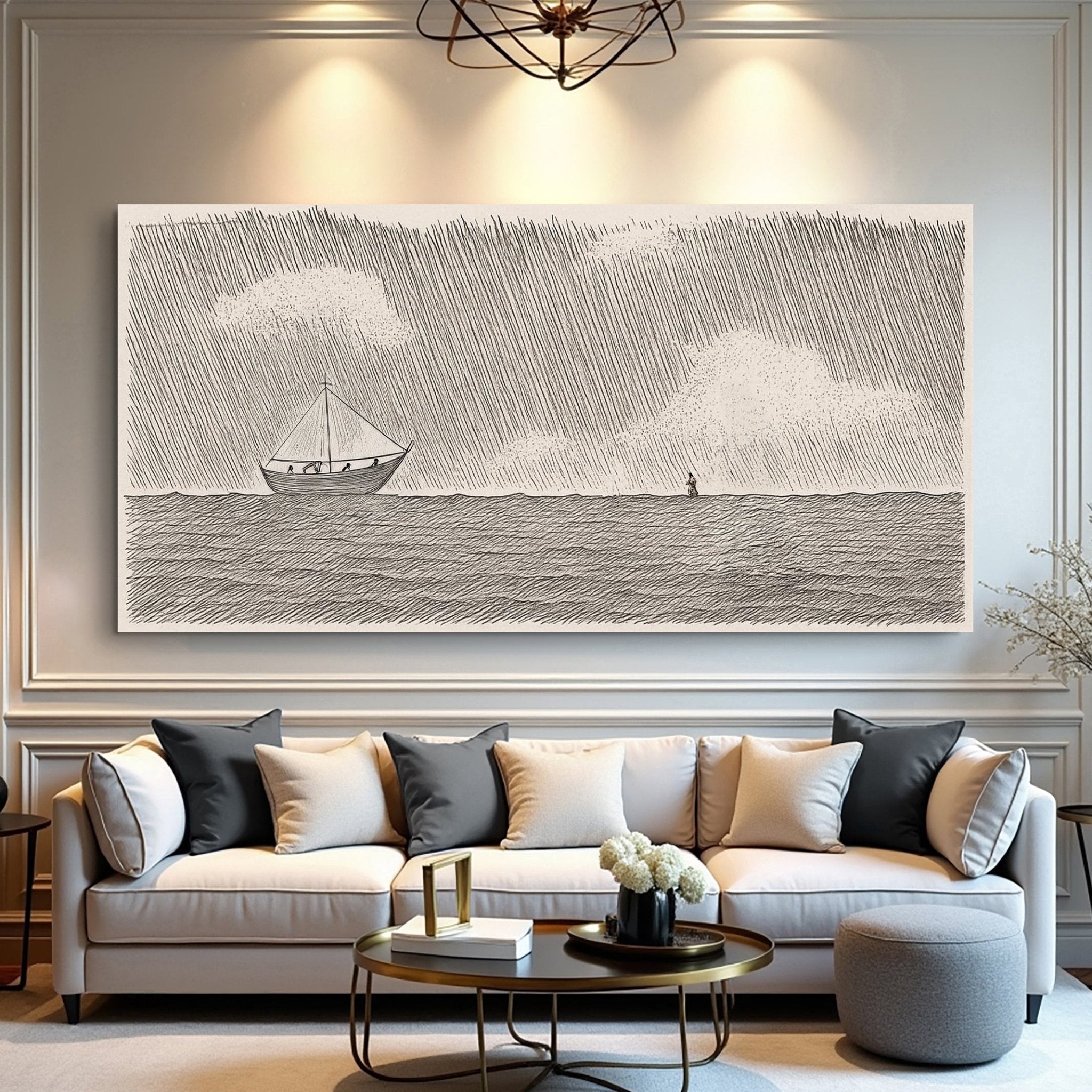 Jesus Walking On Water Faith Wall Art II - Two & Gathered