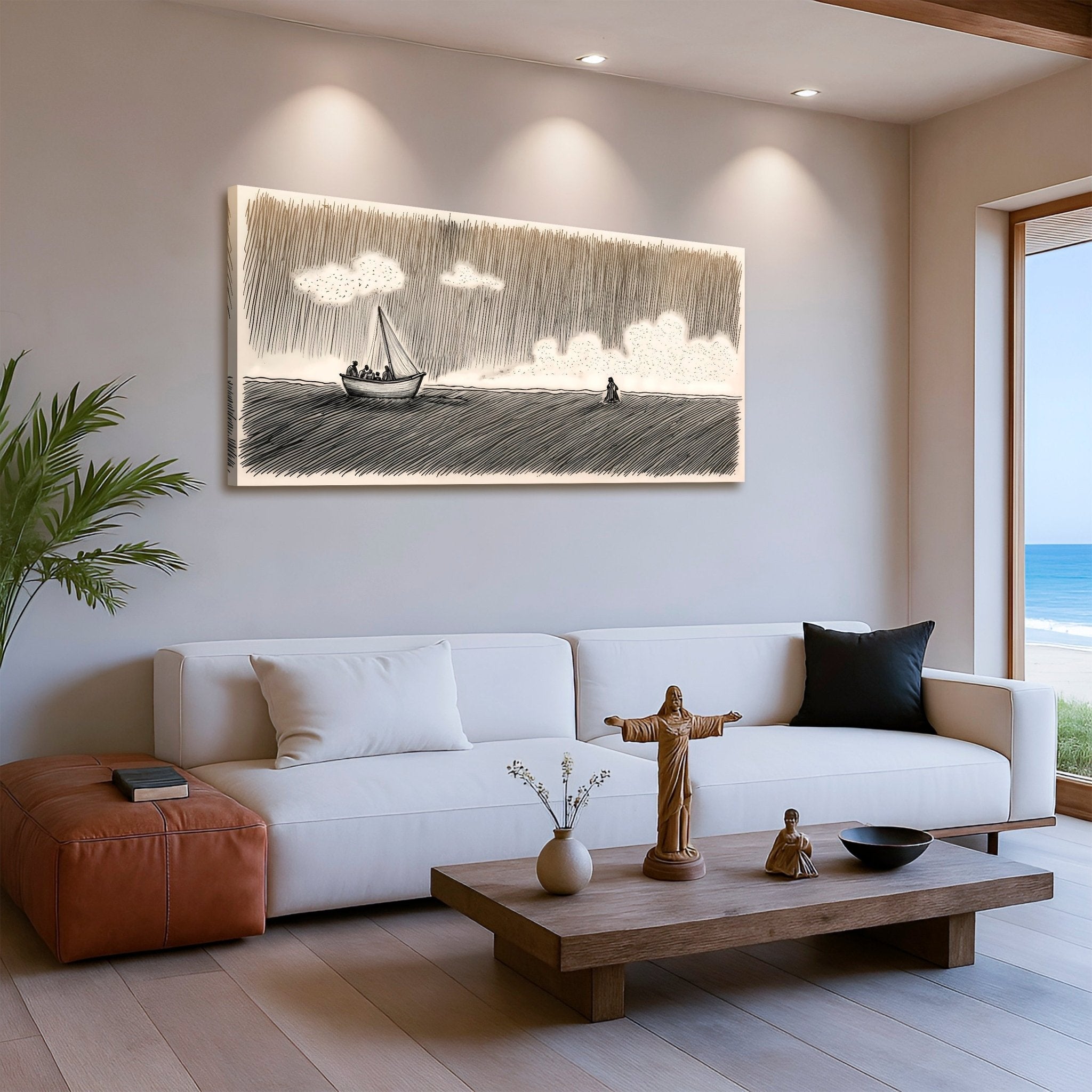 Jesus Walking On Water Faith Wall Art V - Two & Gathered