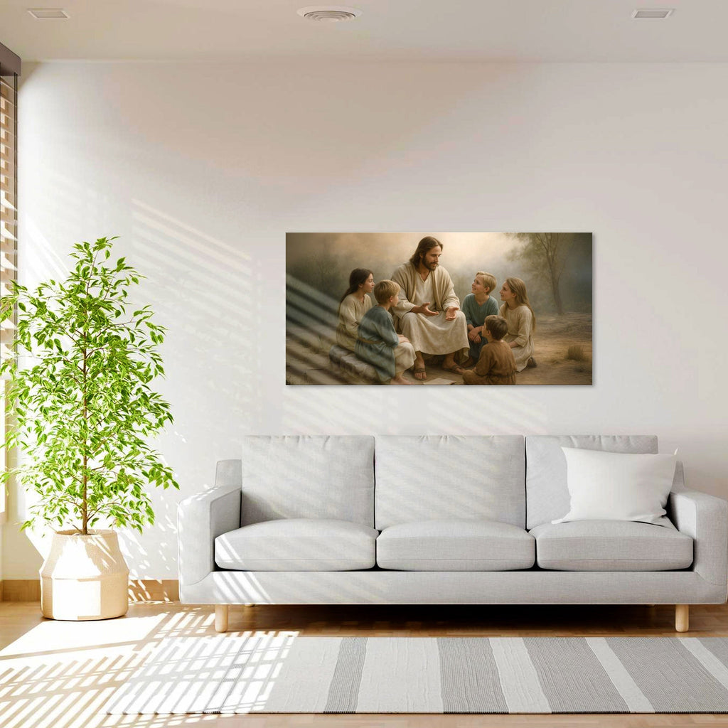 Jesus with Children Faith Wall Art III - Two & Gathered