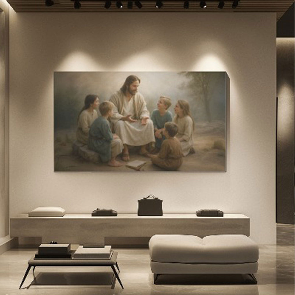 Jesus with Children Faith Wall Art III - Two & Gathered