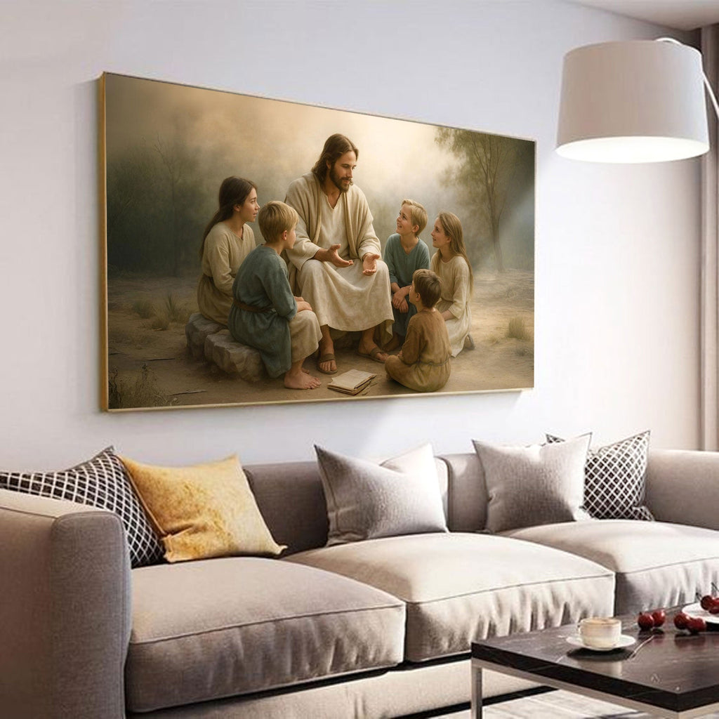 Jesus with Children Faith Wall Art III - Two & Gathered