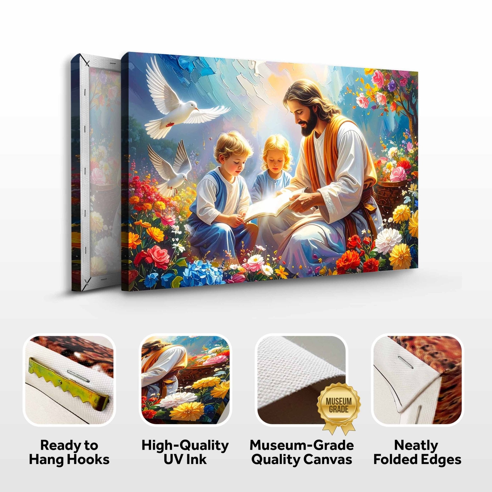 Jesus With Children Faith Wall Art IV - Two & Gathered