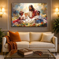 Jesus With Children Faith Wall Art VI - Two & Gathered