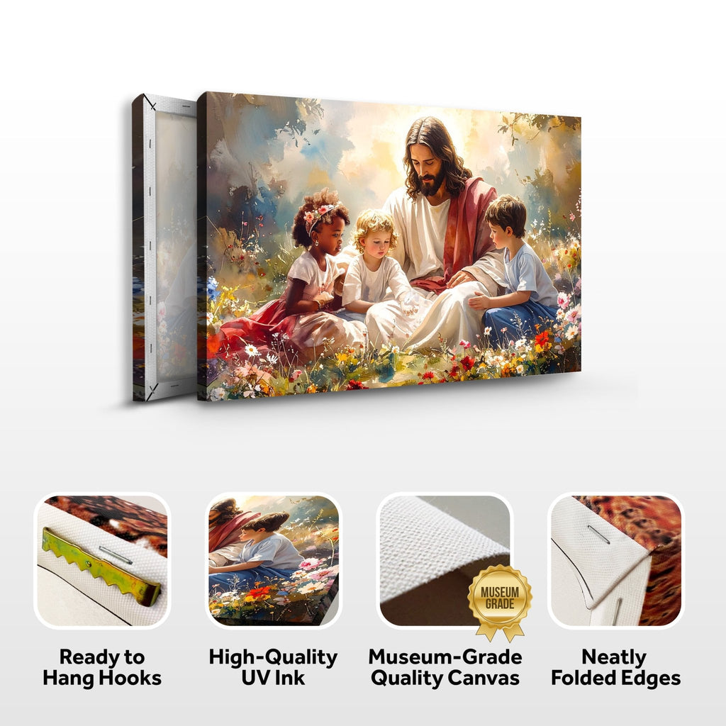 Jesus With Children Faith Wall Art VIII - Two & Gathered