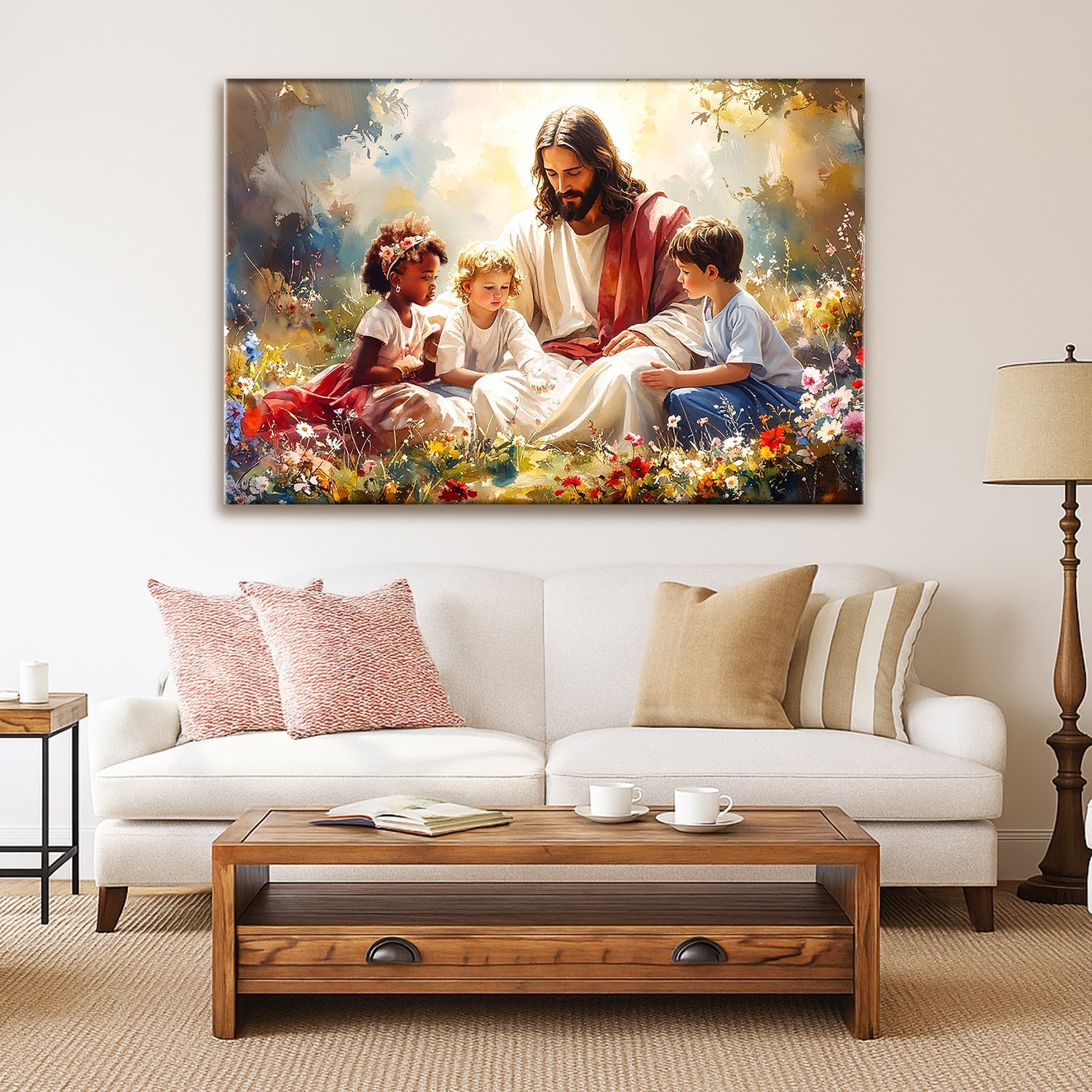Jesus With Children Faith Wall Art VIII - Two & Gathered