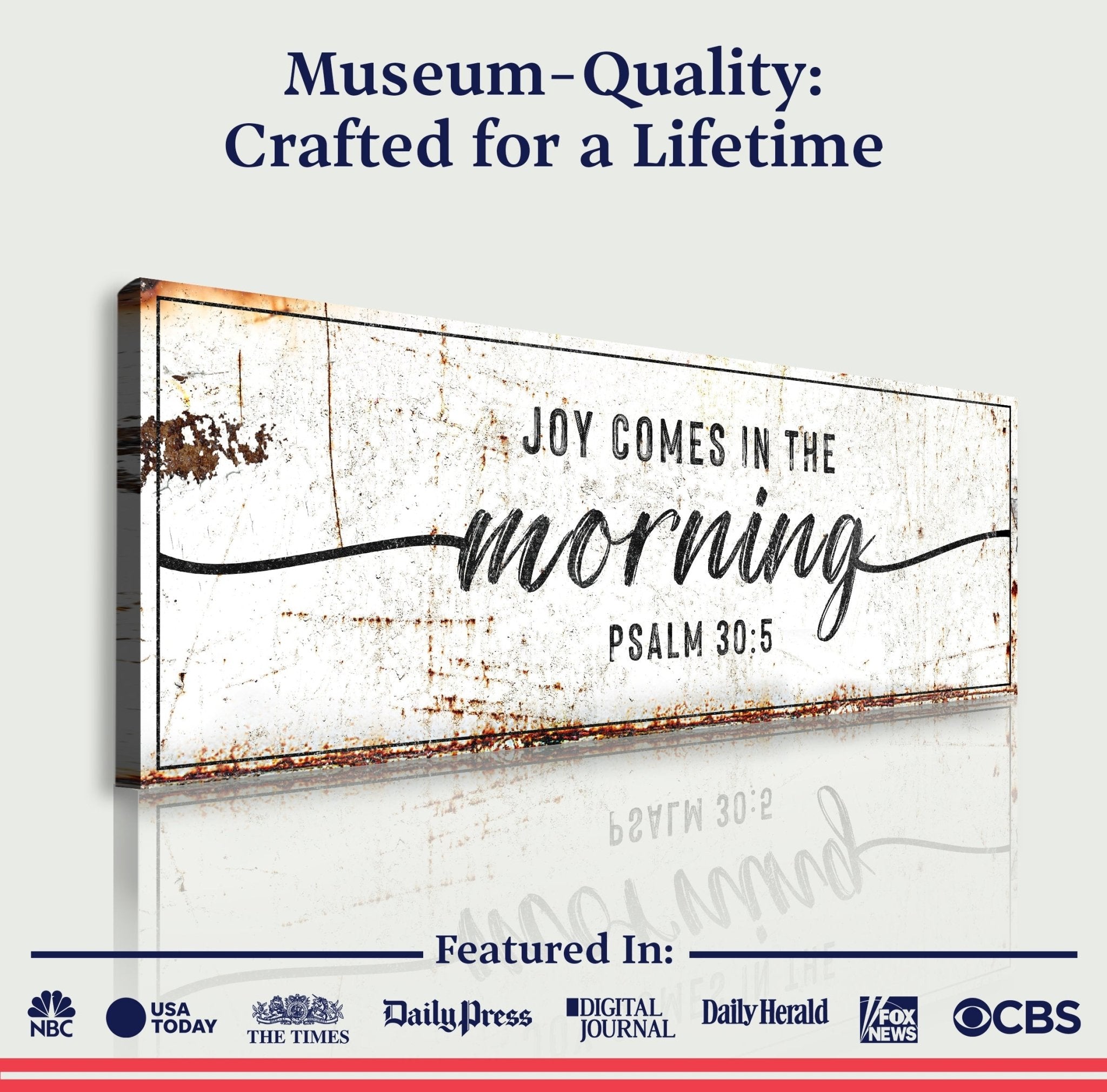 Joy Comes In The Morning Faith Sign - Two & Gathered