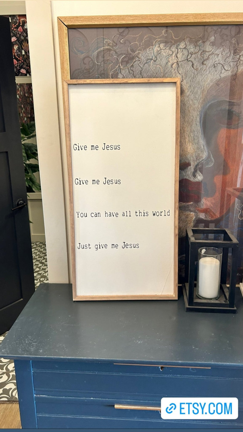 Just give me Jesus minimalist room decor wooden sign - Two & Gathered