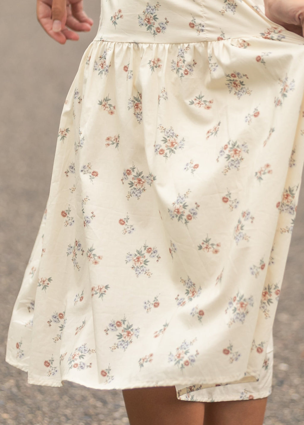 Katrina Half Sleeve Floral Midi Dress - Two & Gathered