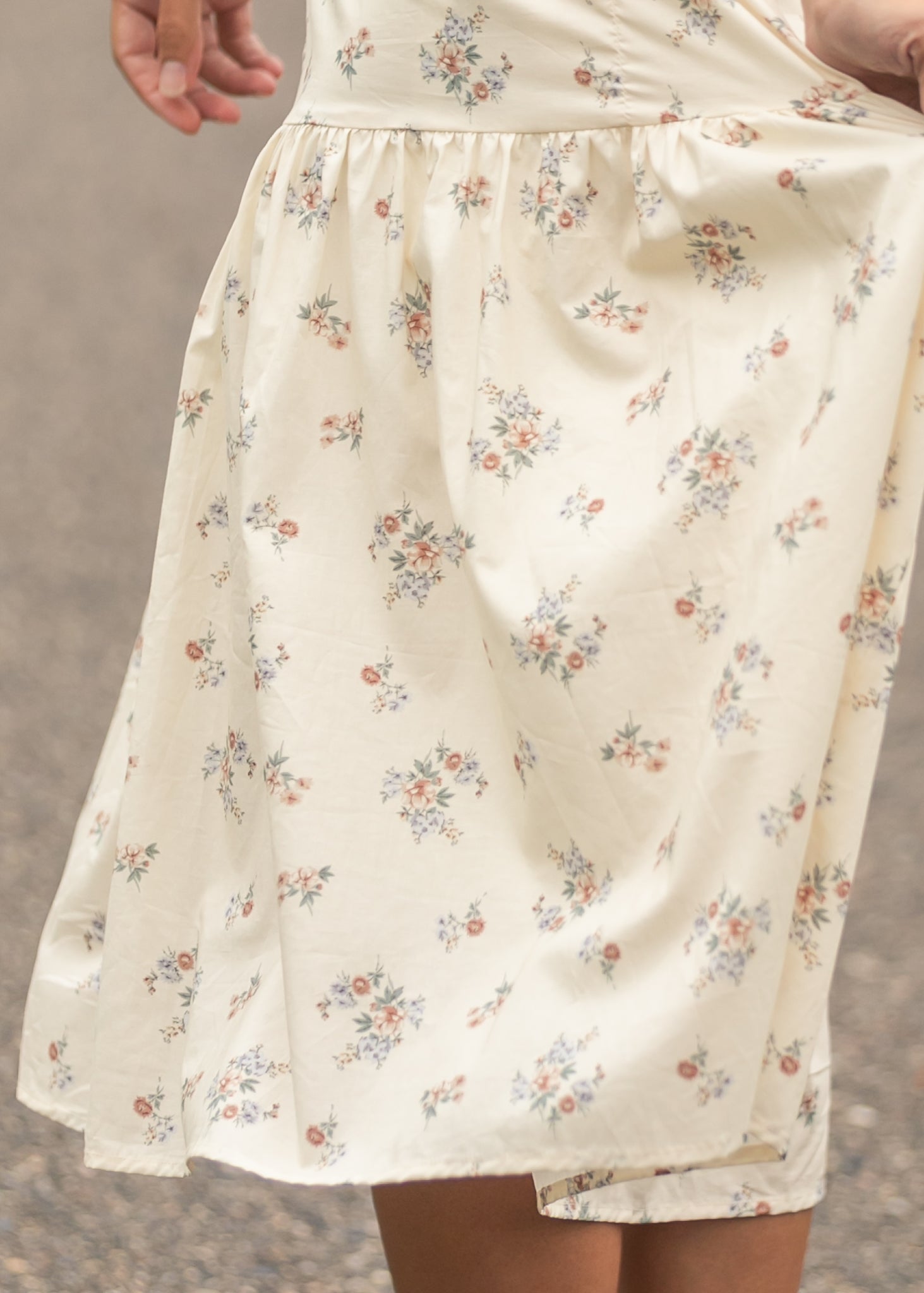Katrina Half Sleeve Floral Midi Dress - Two & Gathered