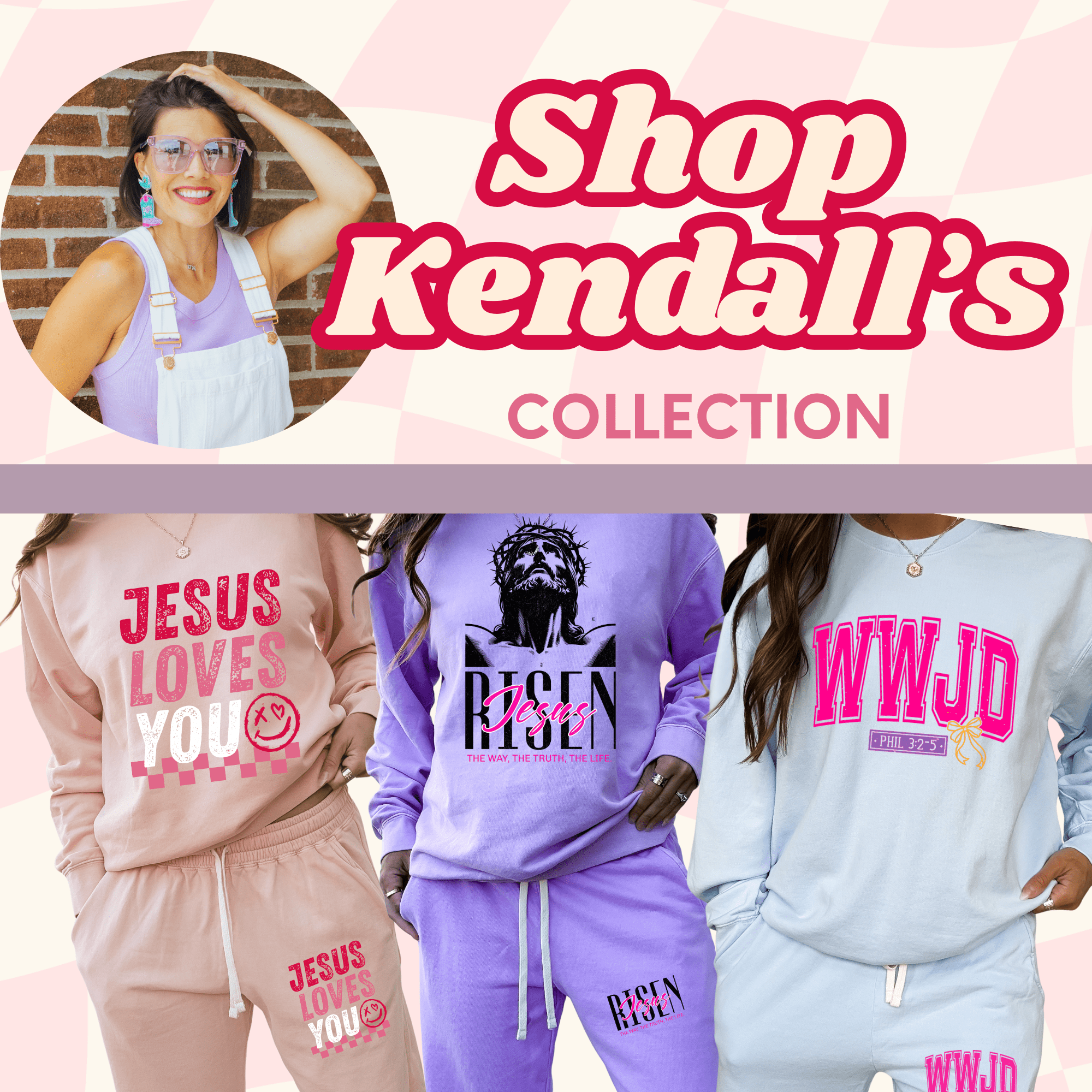 Kendall's Collection Jesus Loves You Sign | Inspirational Wall Art | Christian Home Decor | Faith - Based Gift | Christian Decor for Living Room, Bedroom, or Office - Two & Gathered