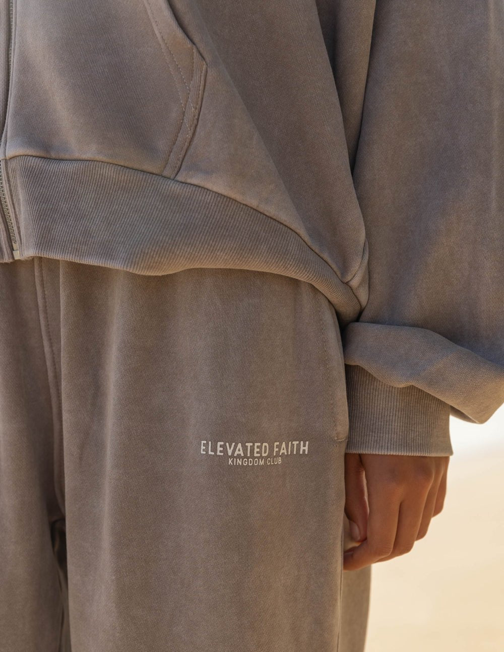 Kingdom Club Brown Wide Leg Sweatpant - Two & Gathered