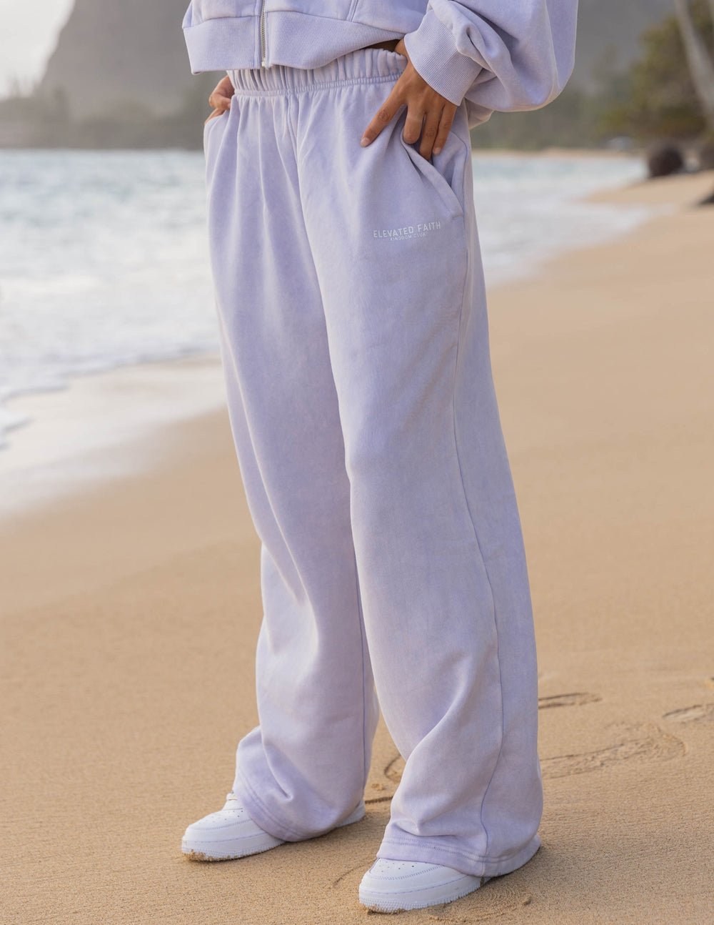 Kingdom Club Lavender Wide Leg Sweatpant - Two & Gathered