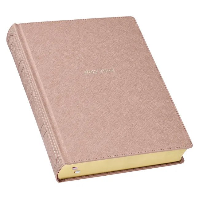 KJV Holy Bible, Large Print Note - Taking Bible, Faux Leather Hardcover - King James Version, Pearlescent Mauve - Leather - Two & Gathered