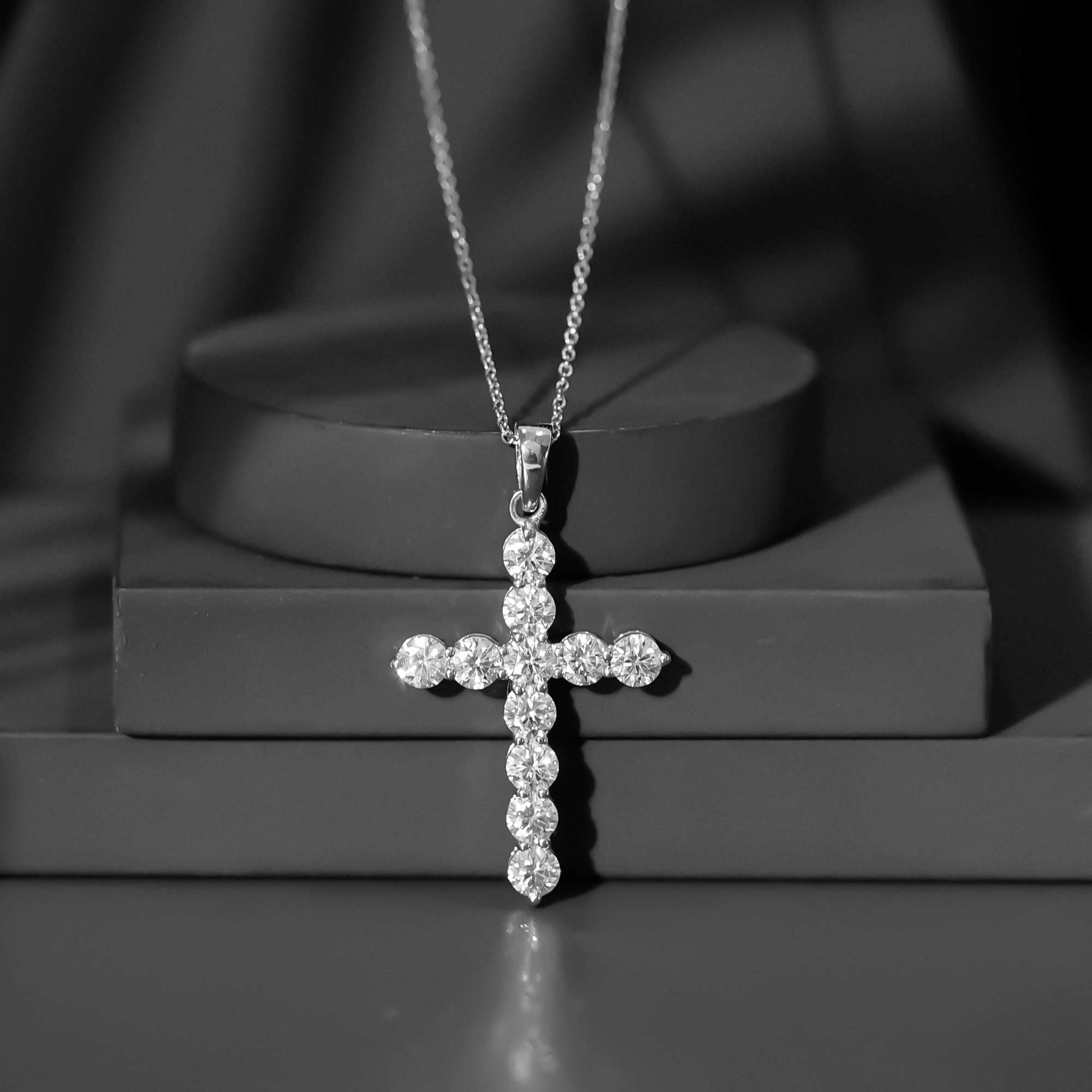 Lab Grown Diamond Catholic Cross Necklace for Women - Two & Gathered