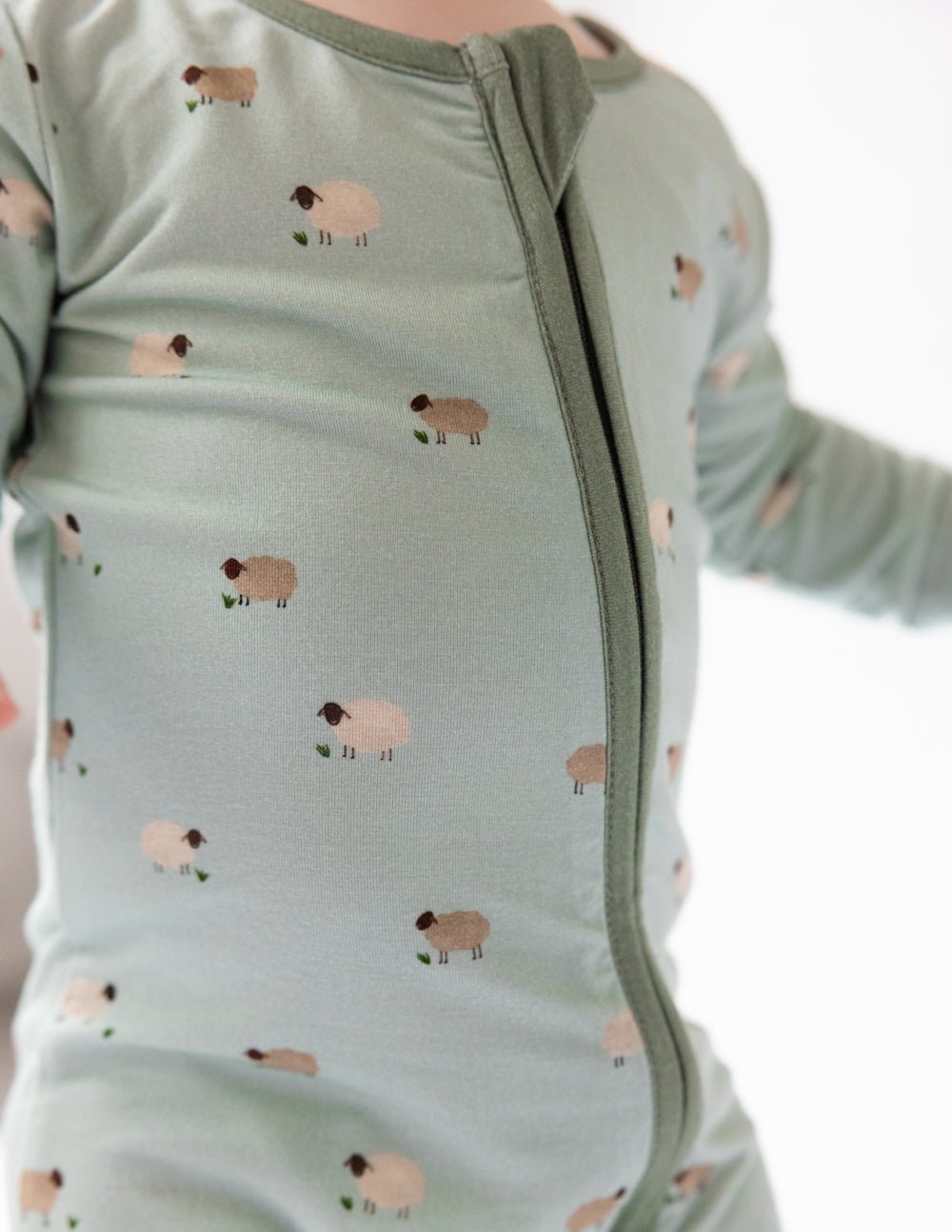 Lamb Bamboo Convertible Footed Onesie - Two & Gathered