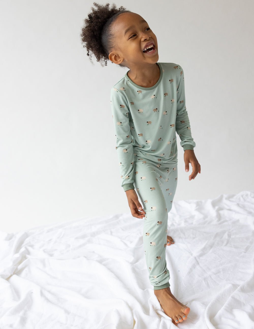 Lamb Bamboo Kids Pajama Set - Two & Gathered