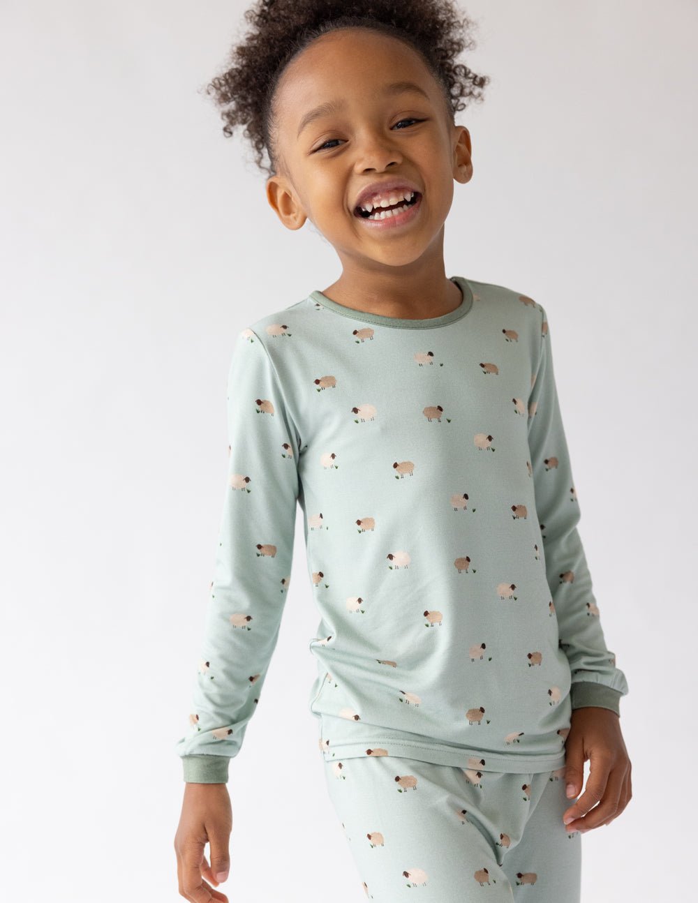 Lamb Bamboo Kids Pajama Set - Two & Gathered