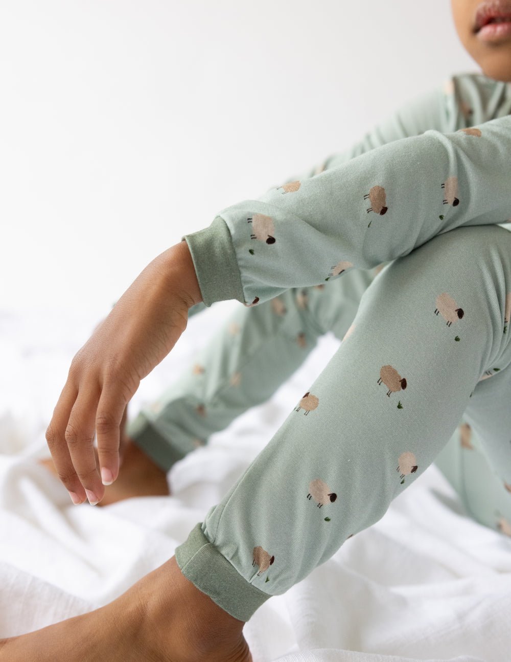 Lamb Bamboo Kids Pajama Set - Two & Gathered