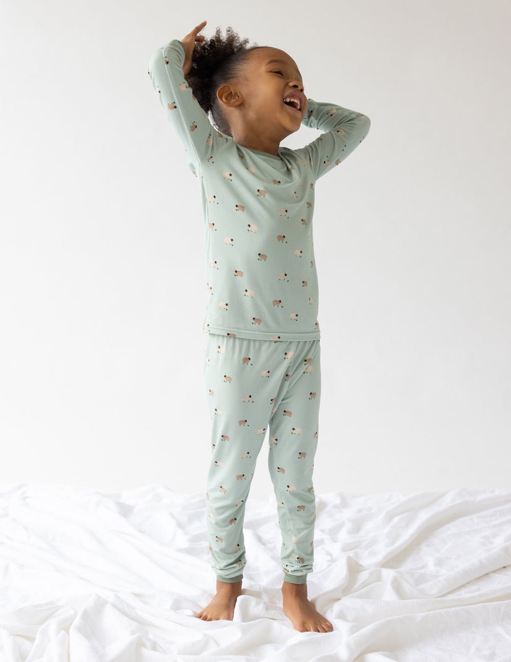 Lamb Bamboo Kids Pajama Set - Two & Gathered