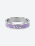 Lavender Enamel Highs and Lows Ring - Two & Gathered