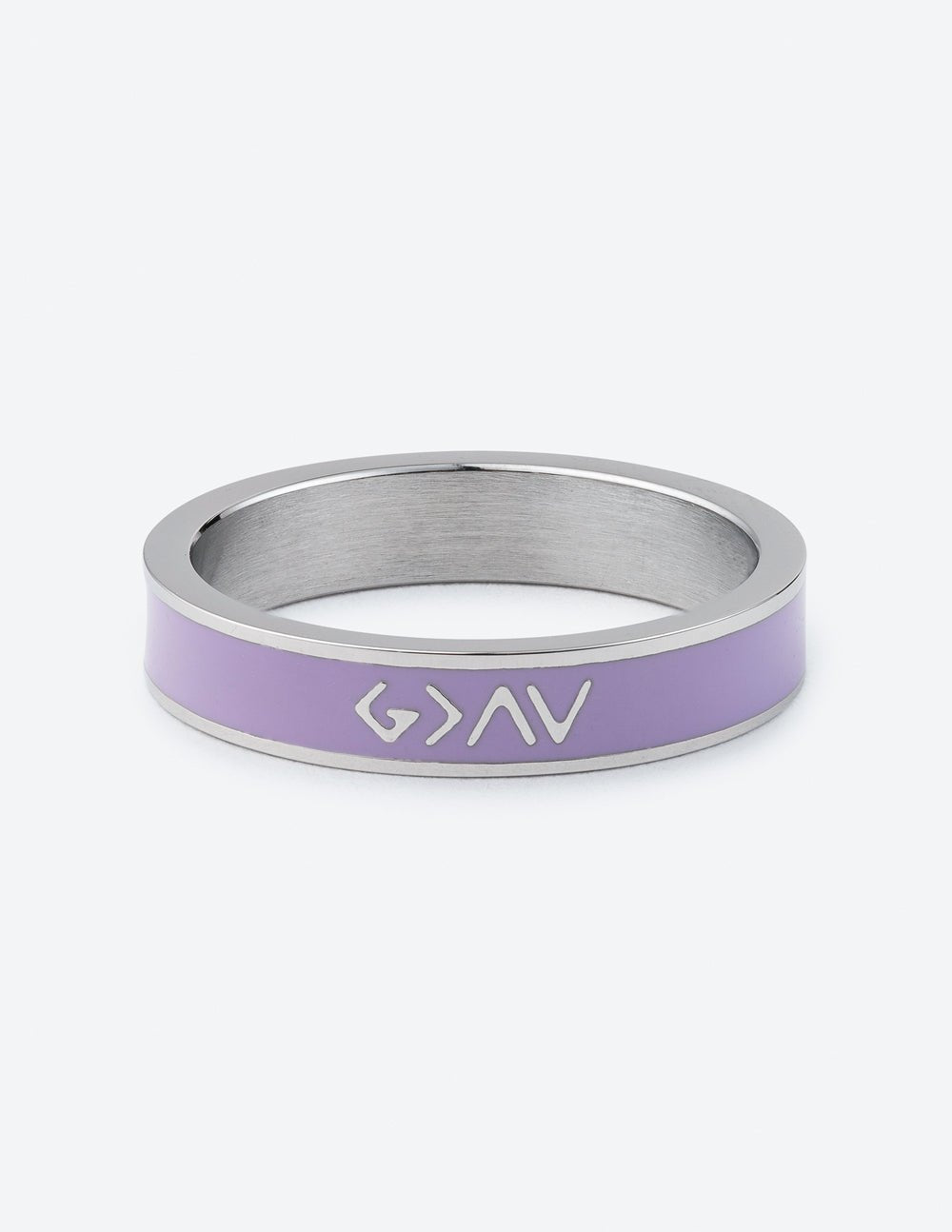 Lavender Enamel Highs and Lows Ring - Two & Gathered