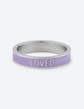 Lavender Enamel Loved Ring - Two & Gathered