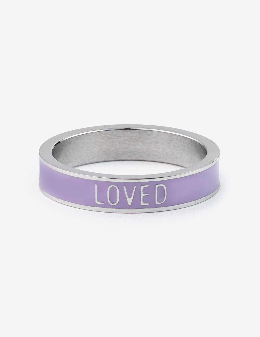 Lavender Enamel Loved Ring - Two & Gathered