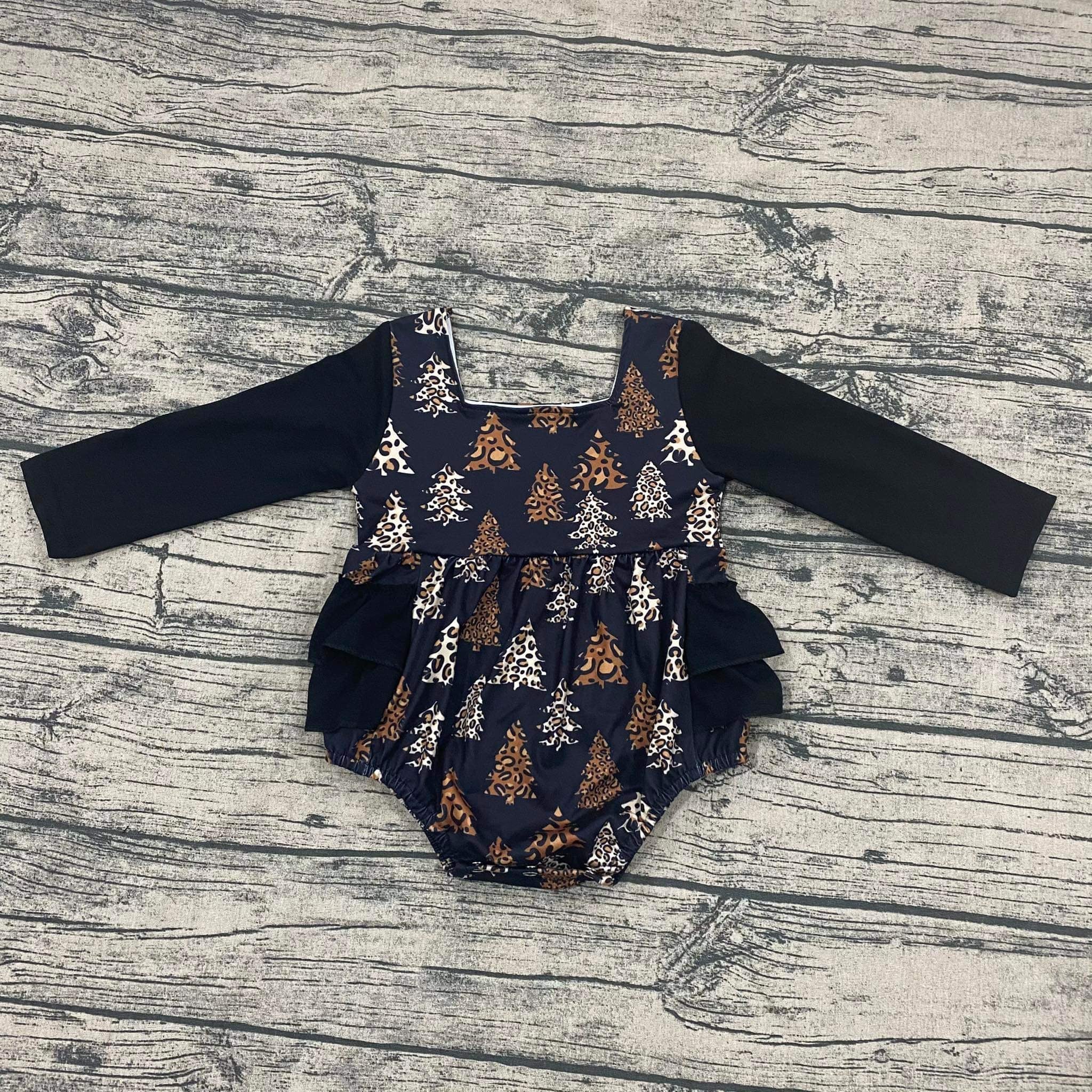 Leopard trees ruffle romper - Two & Gathered