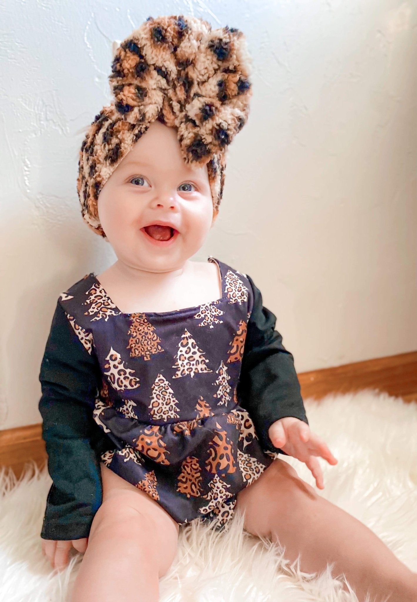 Leopard trees ruffle romper - Two & Gathered