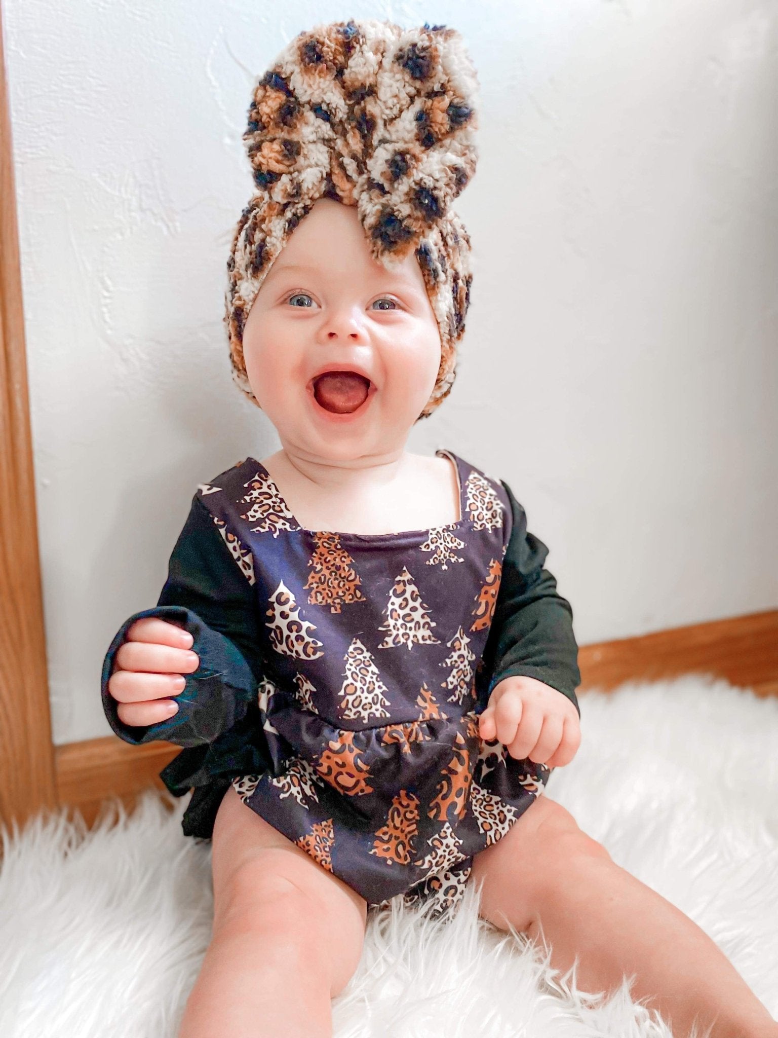 Leopard trees ruffle romper - Two & Gathered