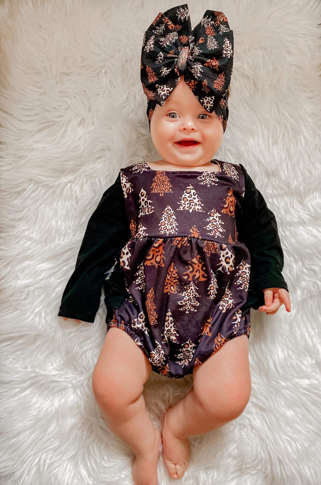 Leopard trees ruffle romper - Two & Gathered