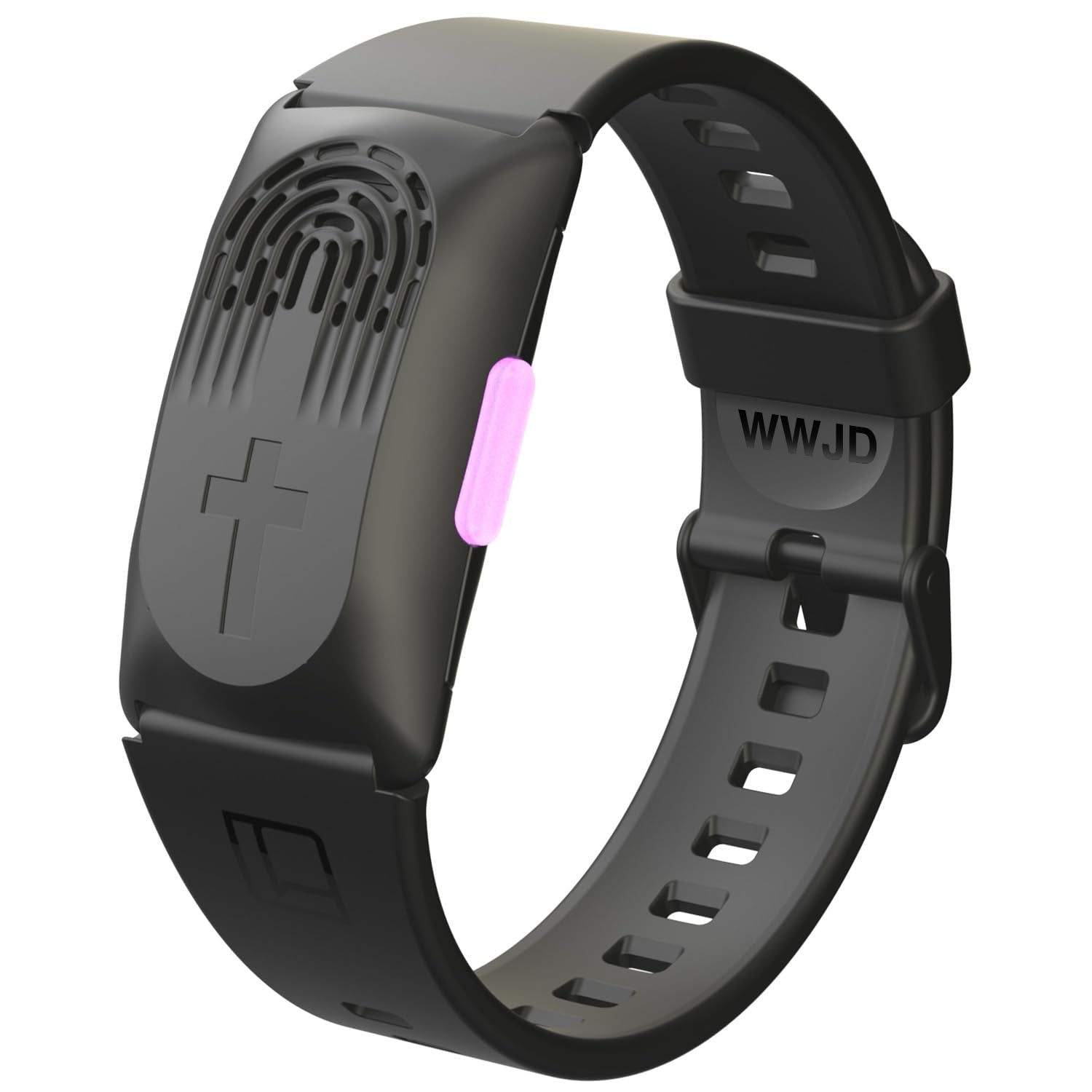 LIAISE Wearable Audio Wrist Band WWJD Bracelet and Audio Bible 300+ Verses from NIV Jesus Bracelet Speaker Christian Wristband Christian Gifts for Men Christian Gifts for Woman (Black) - Two & Gathered