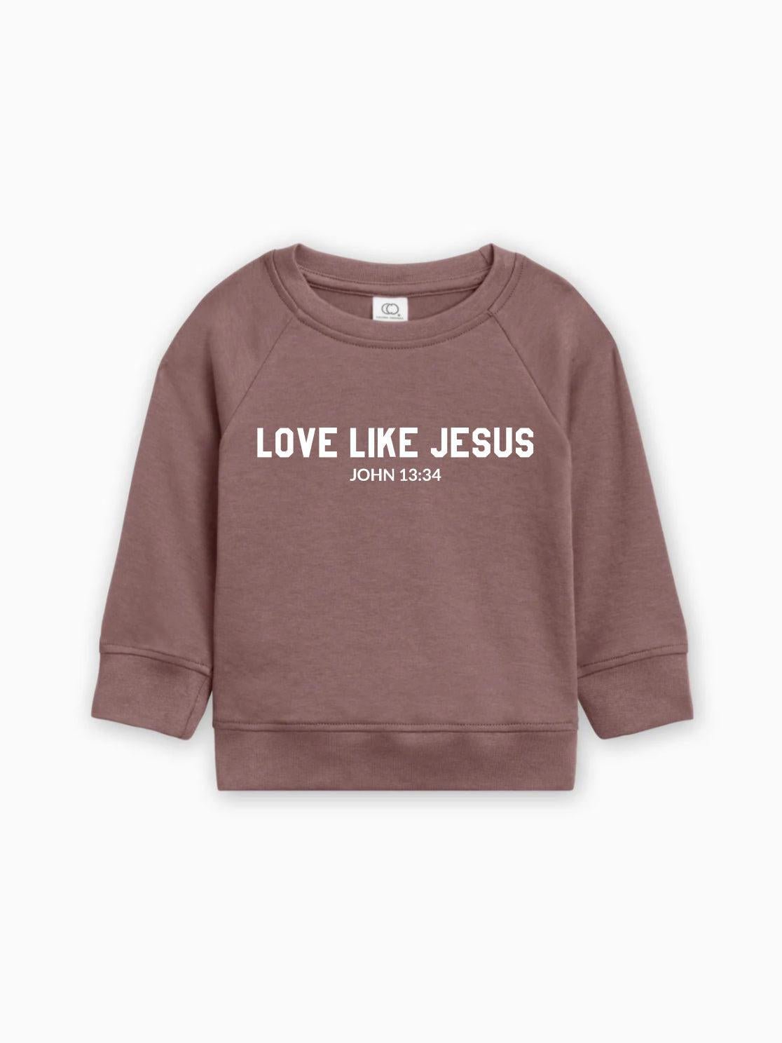 Love Like Jesus Christian Organic Cotton Toddler Kids Pullover - Two & Gathered