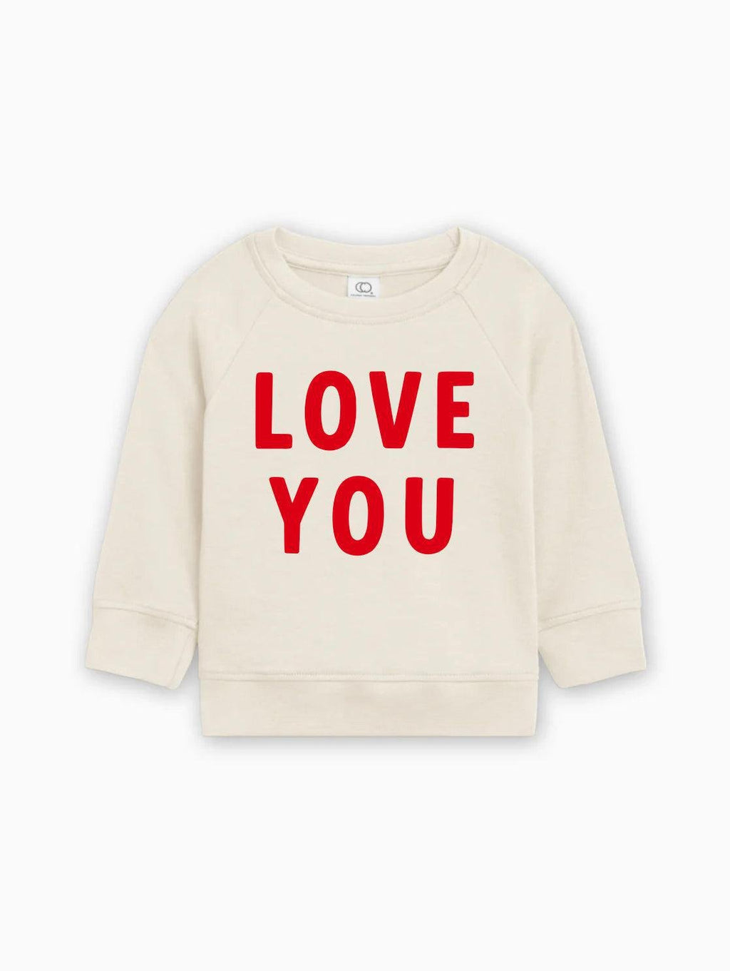 Love You Organic Cotton Baby Toddler Valentine Day Pullover - Two & Gathered