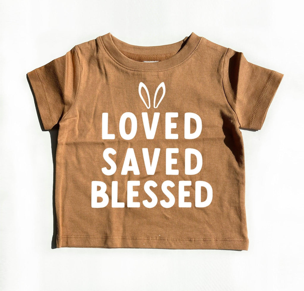 Loved Saved Blessed Organic Cotton Baby And Kids Tee - Two & Gathered