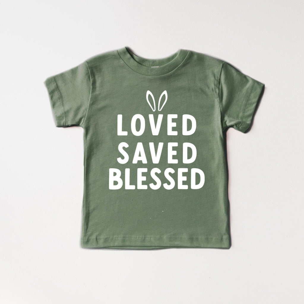 Loved Saved Blessed Organic Cotton Baby And Kids Tee - Two & Gathered