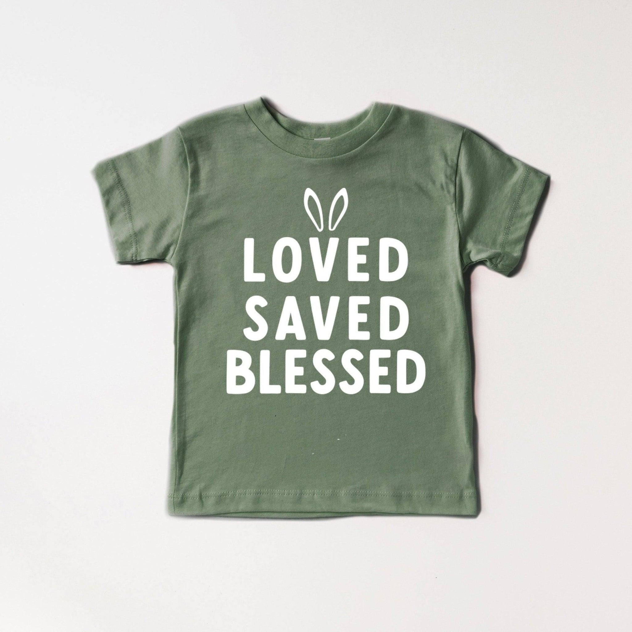 Loved Saved Blessed Organic Cotton Baby And Kids Tee - Two & Gathered