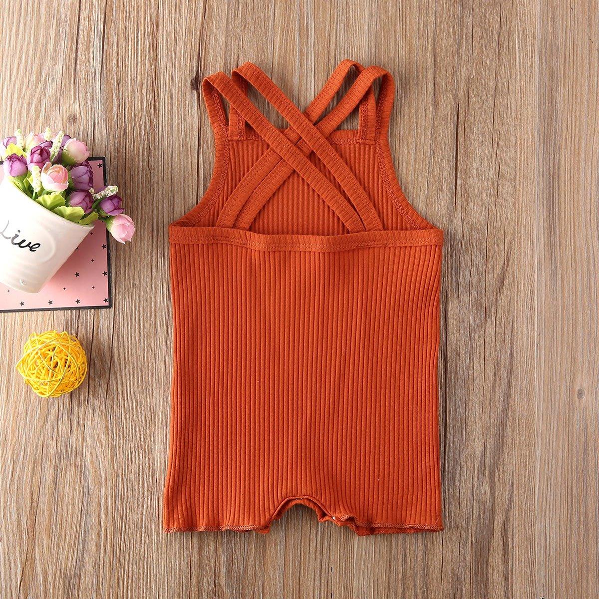 Luxury Modern Baby Kids Boy and Girl Infant Romper Jumpsuit Cotton Outfits Set Ribbed Solid Clothes For Kids - Two & Gathered