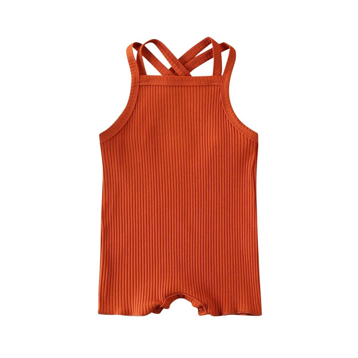 Luxury Modern Baby Kids Boy and Girl Infant Romper Jumpsuit Cotton Outfits Set Ribbed Solid Clothes For Kids - Two & Gathered