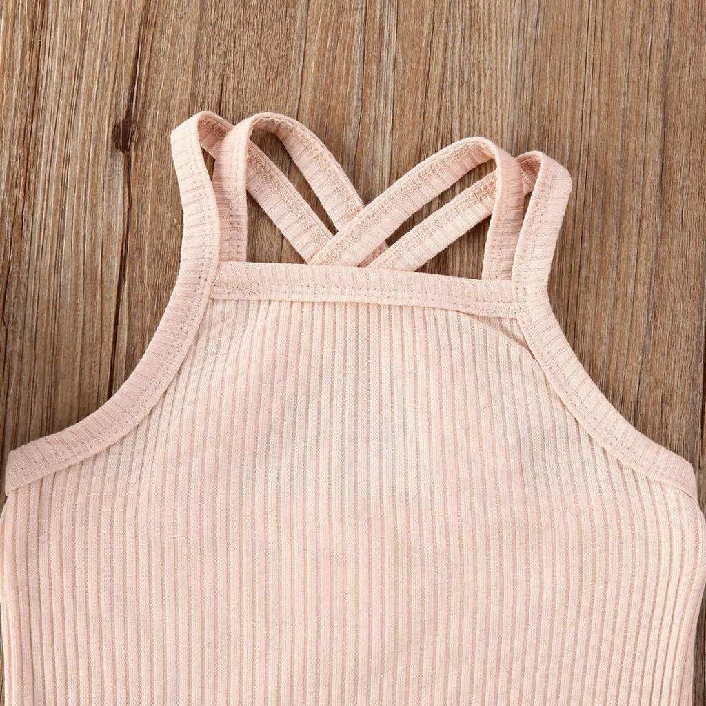 Luxury Modern Baby Kids Boy and Girl Infant Romper Jumpsuit Cotton Outfits Set Ribbed Solid Clothes For Kids - Two & Gathered