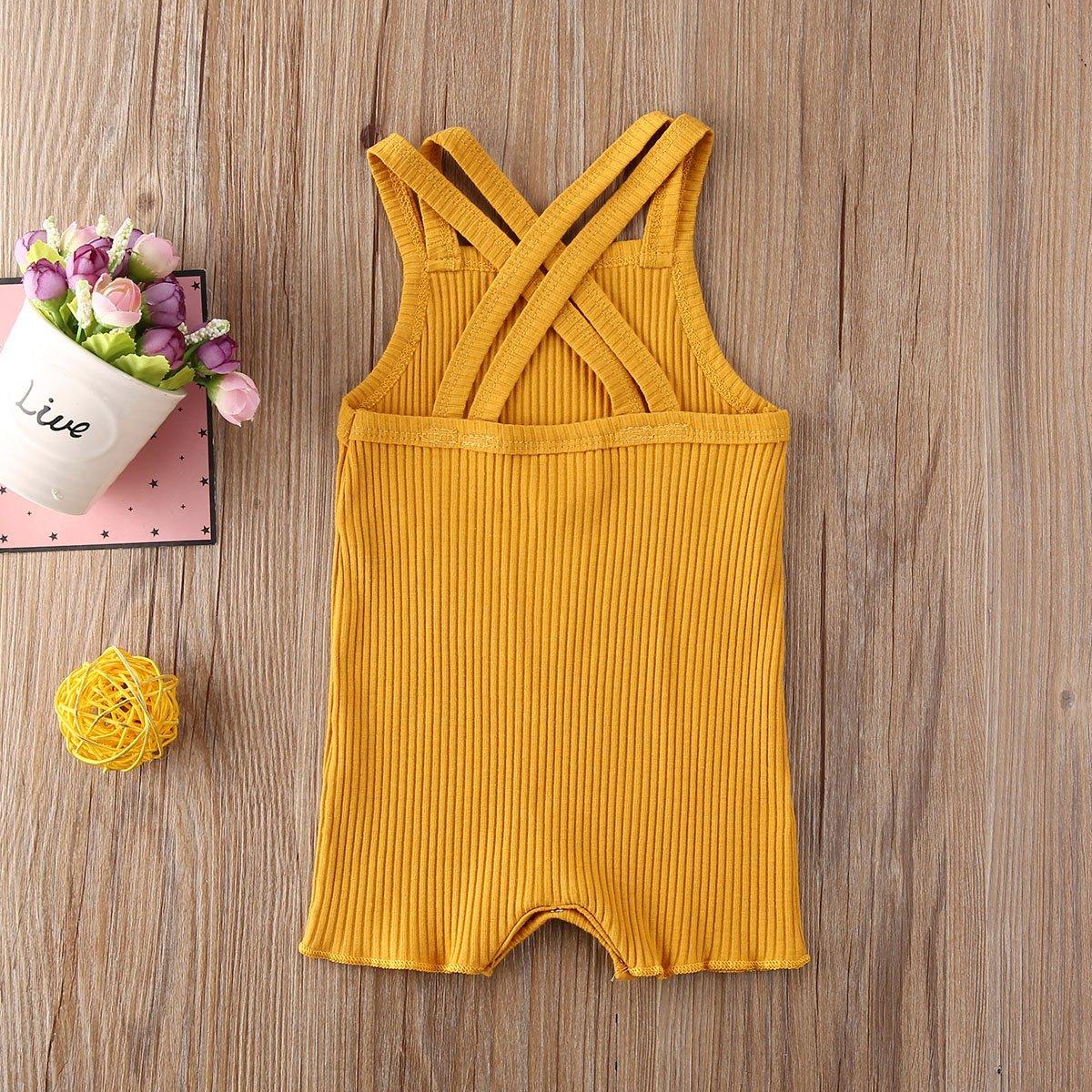 Luxury Modern Baby Kids Boy and Girl Infant Romper Jumpsuit Cotton Outfits Set Ribbed Solid Clothes For Kids - Two & Gathered