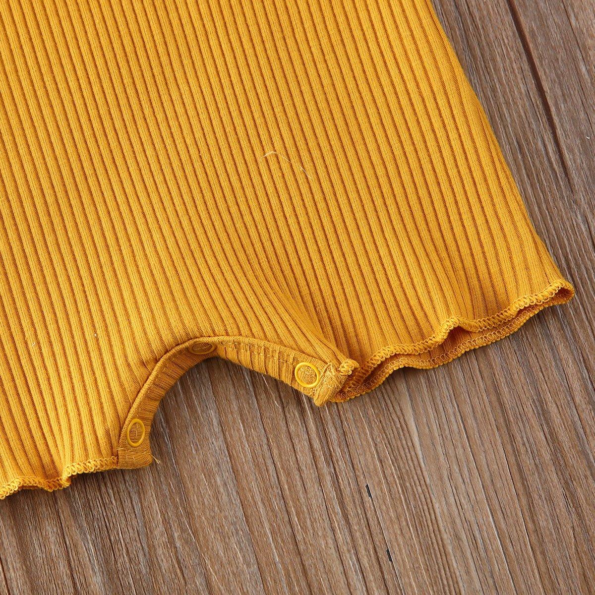 Luxury Modern Baby Kids Boy and Girl Infant Romper Jumpsuit Cotton Outfits Set Ribbed Solid Clothes For Kids - Two & Gathered