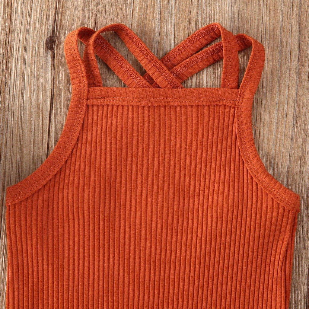 Luxury Modern Baby Kids Boy and Girl Infant Romper Jumpsuit Cotton Outfits Set Ribbed Solid Clothes For Kids - Two & Gathered