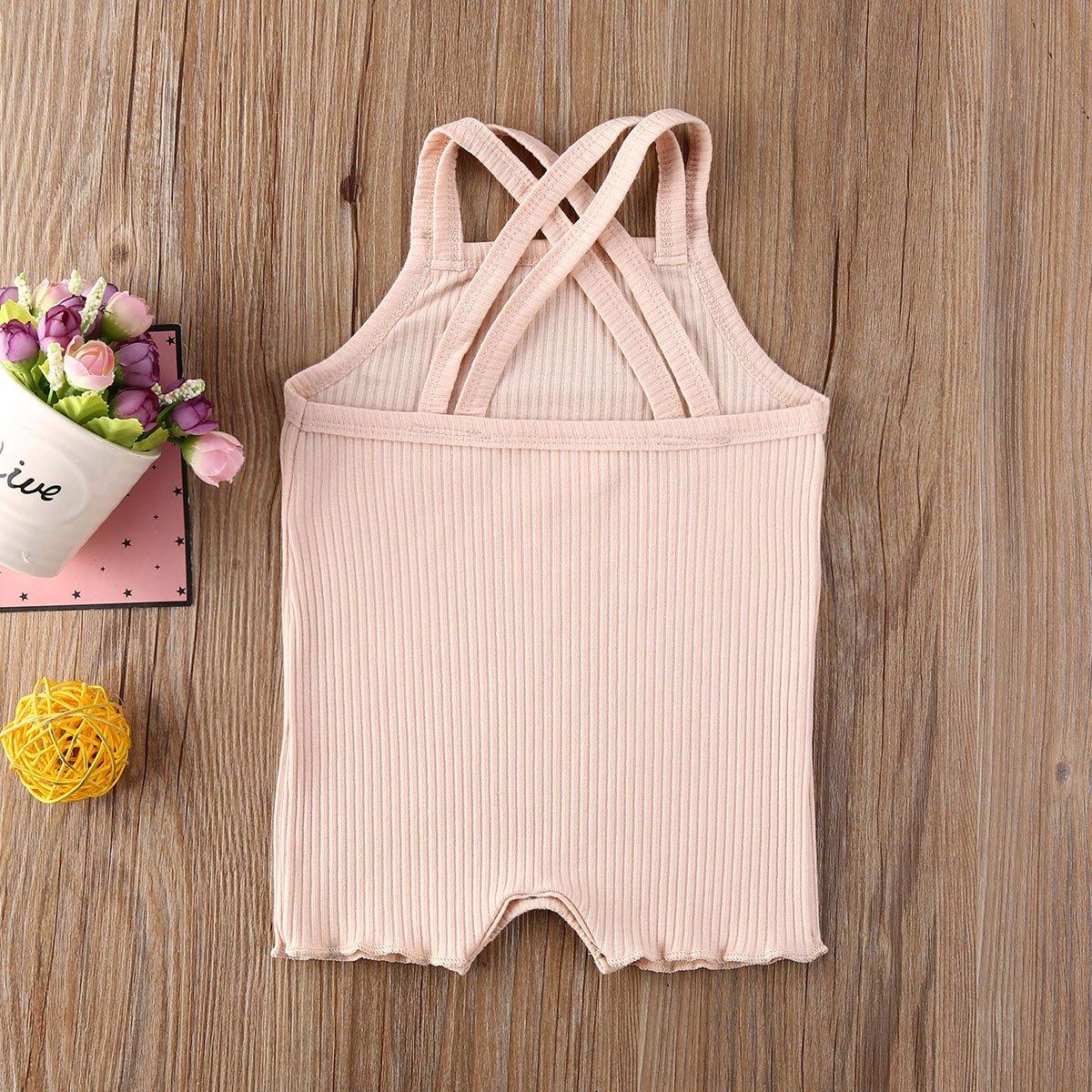 Luxury Modern Baby Kids Boy and Girl Infant Romper Jumpsuit Cotton Outfits Set Ribbed Solid Clothes For Kids - Two & Gathered