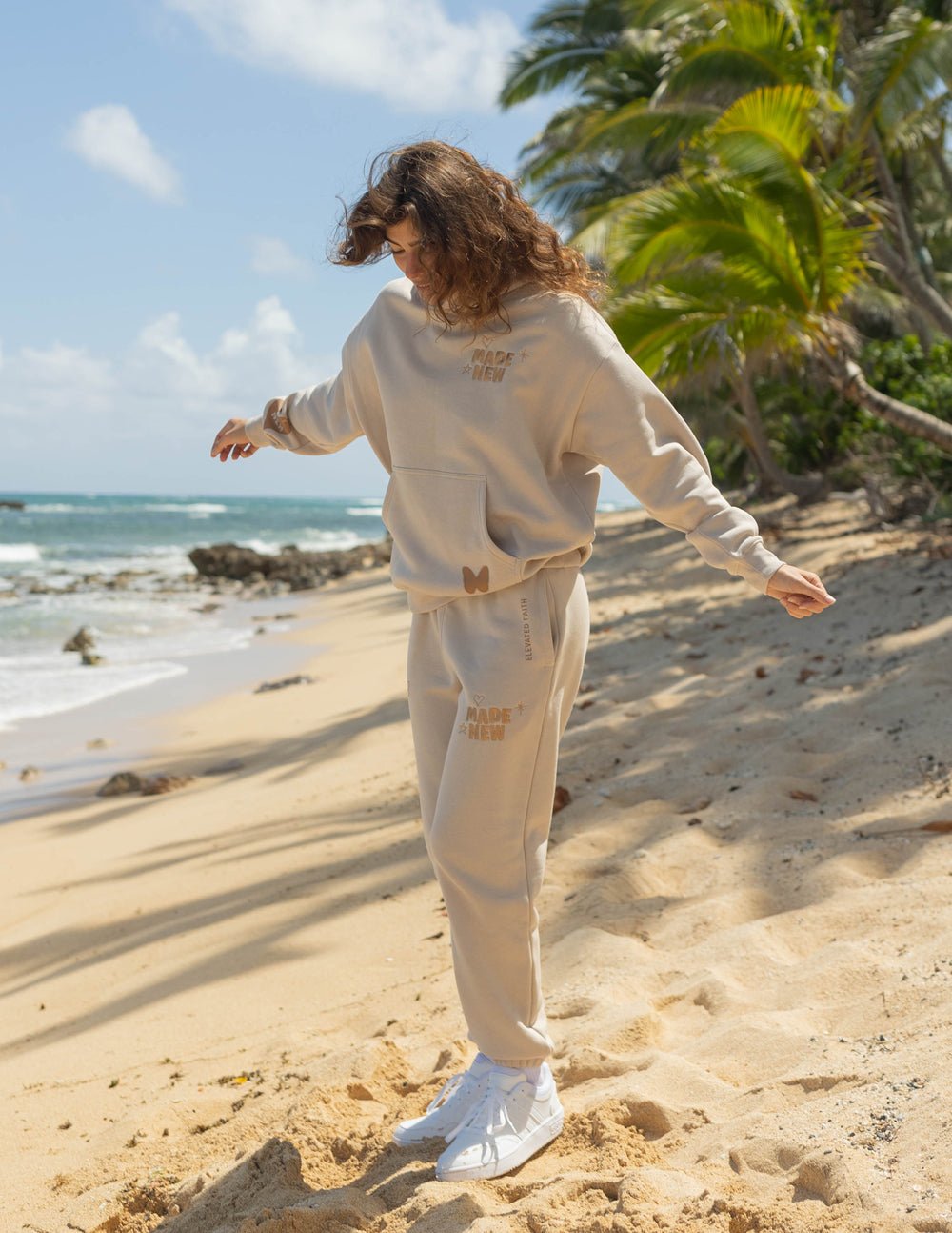 Made New Cream Unisex Hoodie - Two & Gathered