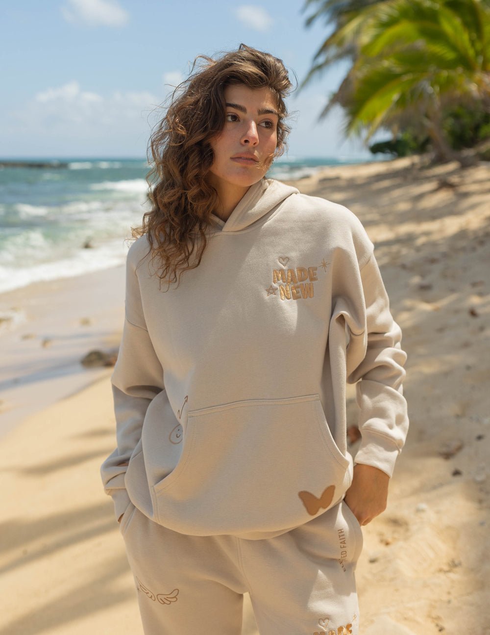 Made New Cream Unisex Hoodie - Two & Gathered