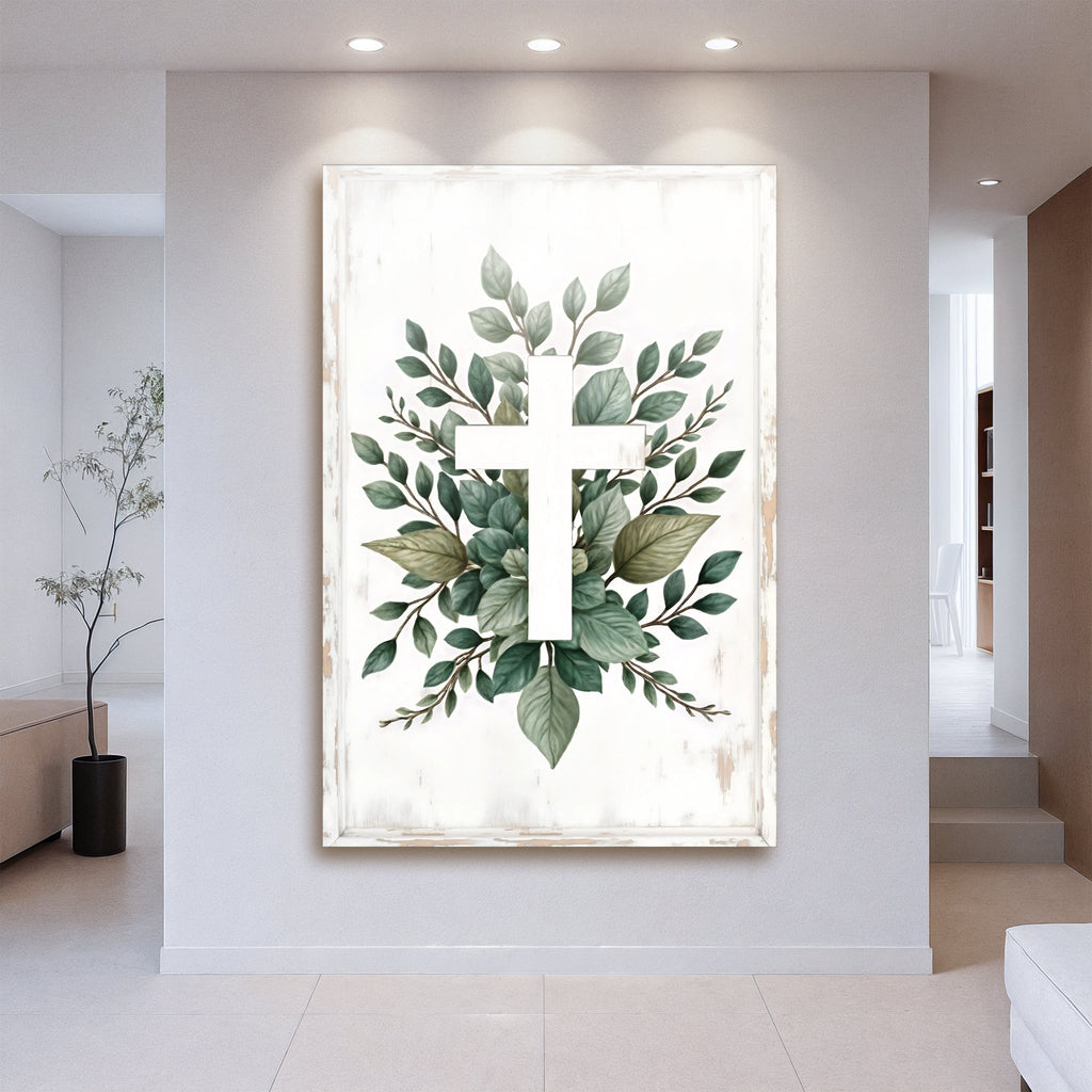 Minimalist Cross Faith Wall Art II - Two & Gathered